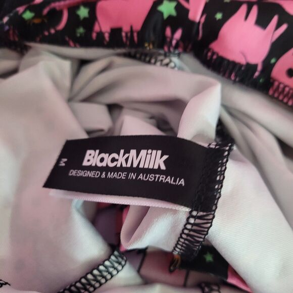 Blackmilk Dress Medium Purr Evil Black Pink Halloween Bats Cats Skater Cosplay - Picture 2 of 9